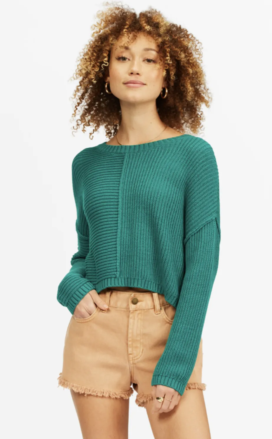 ABJSW00163 MIXED UP CROP SWEATER