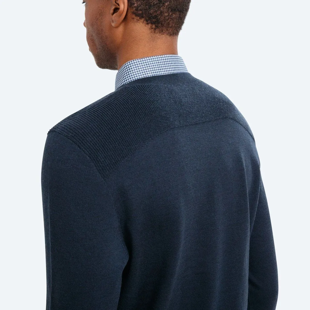 Atlas V-Neck Sweater - Navy