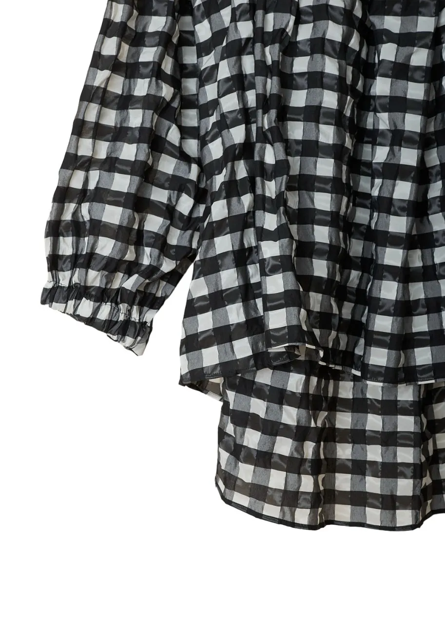 Azzedine Alaia  |Gingham Casual Style Nylon Cropped Cotton Party Style