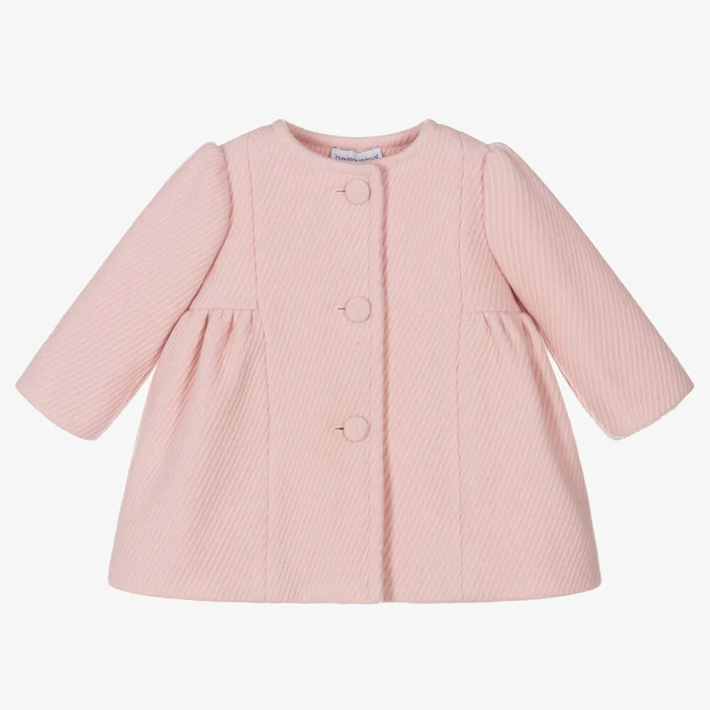 Baby Girls Pink Wool Coat