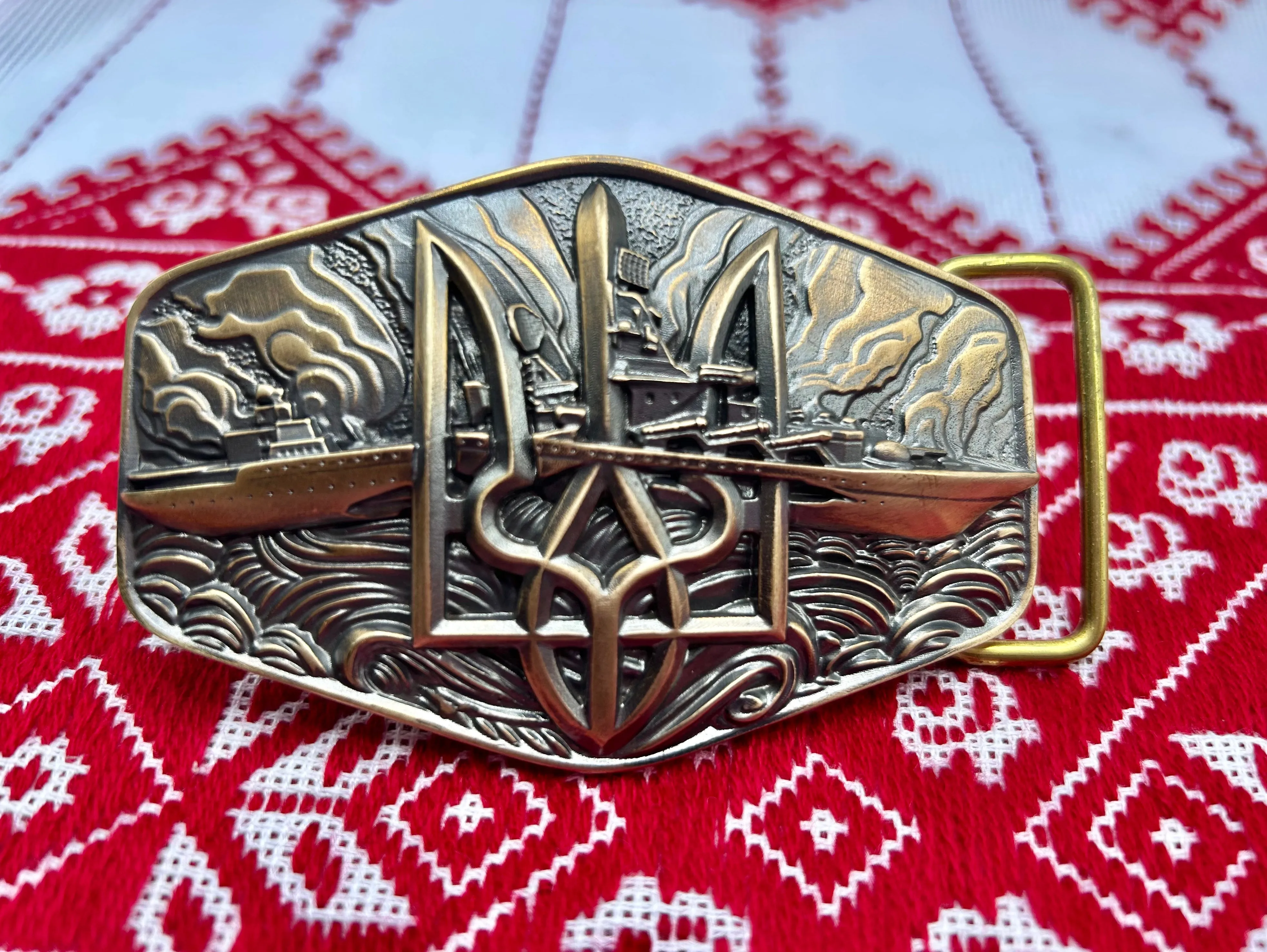 Belt Buckle “Russian Warship…”