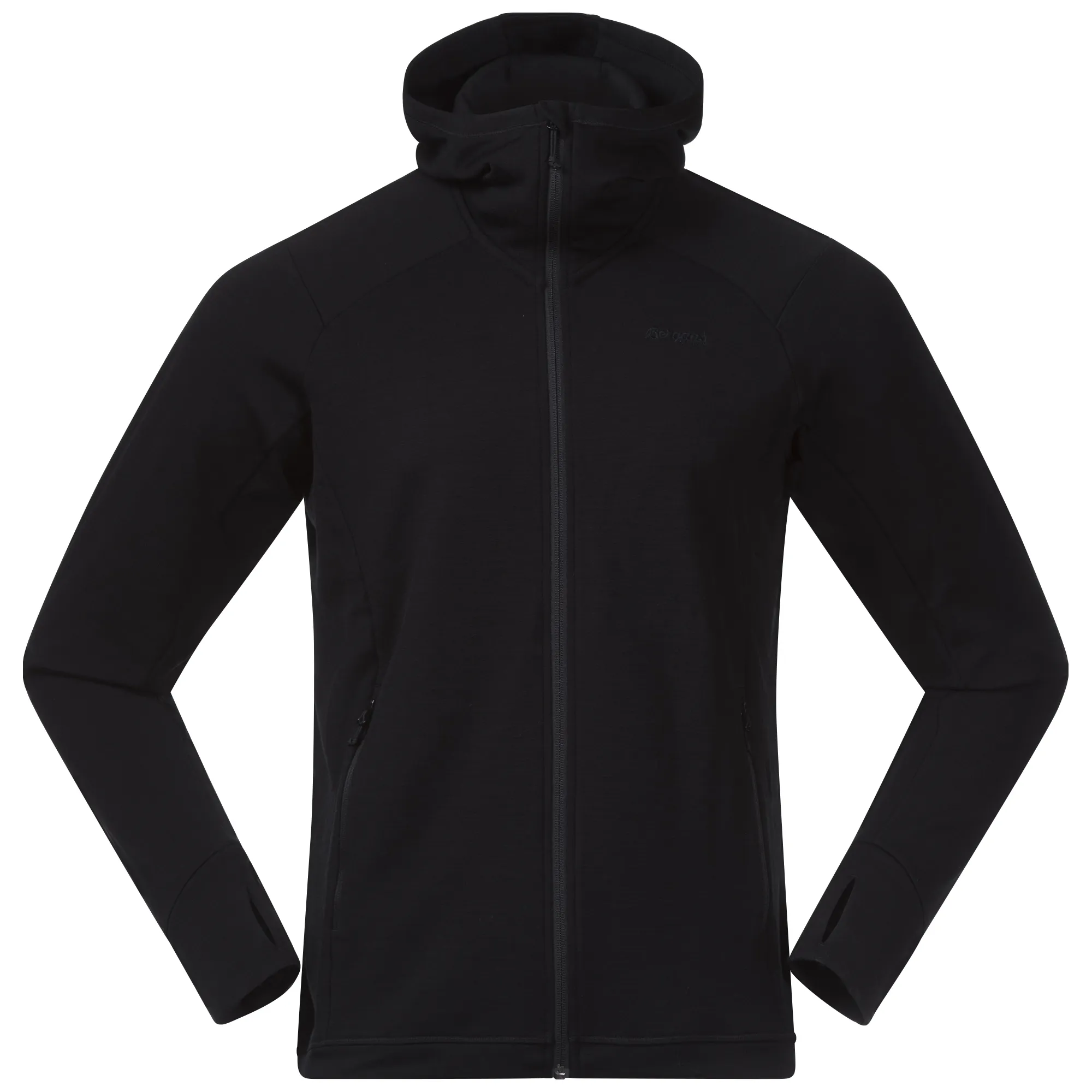 Bergans Men's Ulstein Wool Hood Jacket Black | Buy Bergans Men's Ulstein Wool Hood Jacket Black here | Outnorth