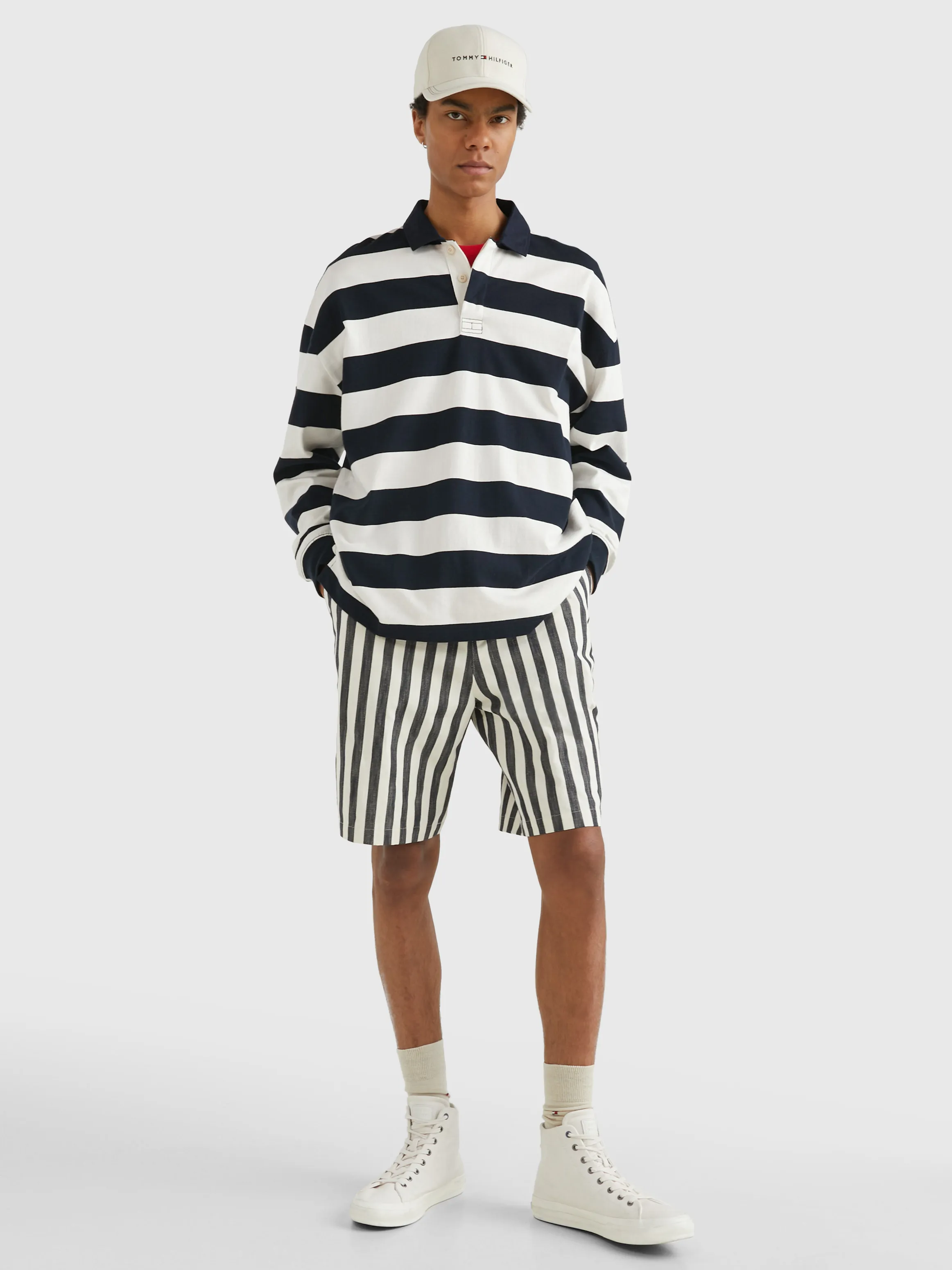 Block Stripe Archive Fit Rugby Shirt | Sweatshirts & Hoodies | Tommy Hilfiger