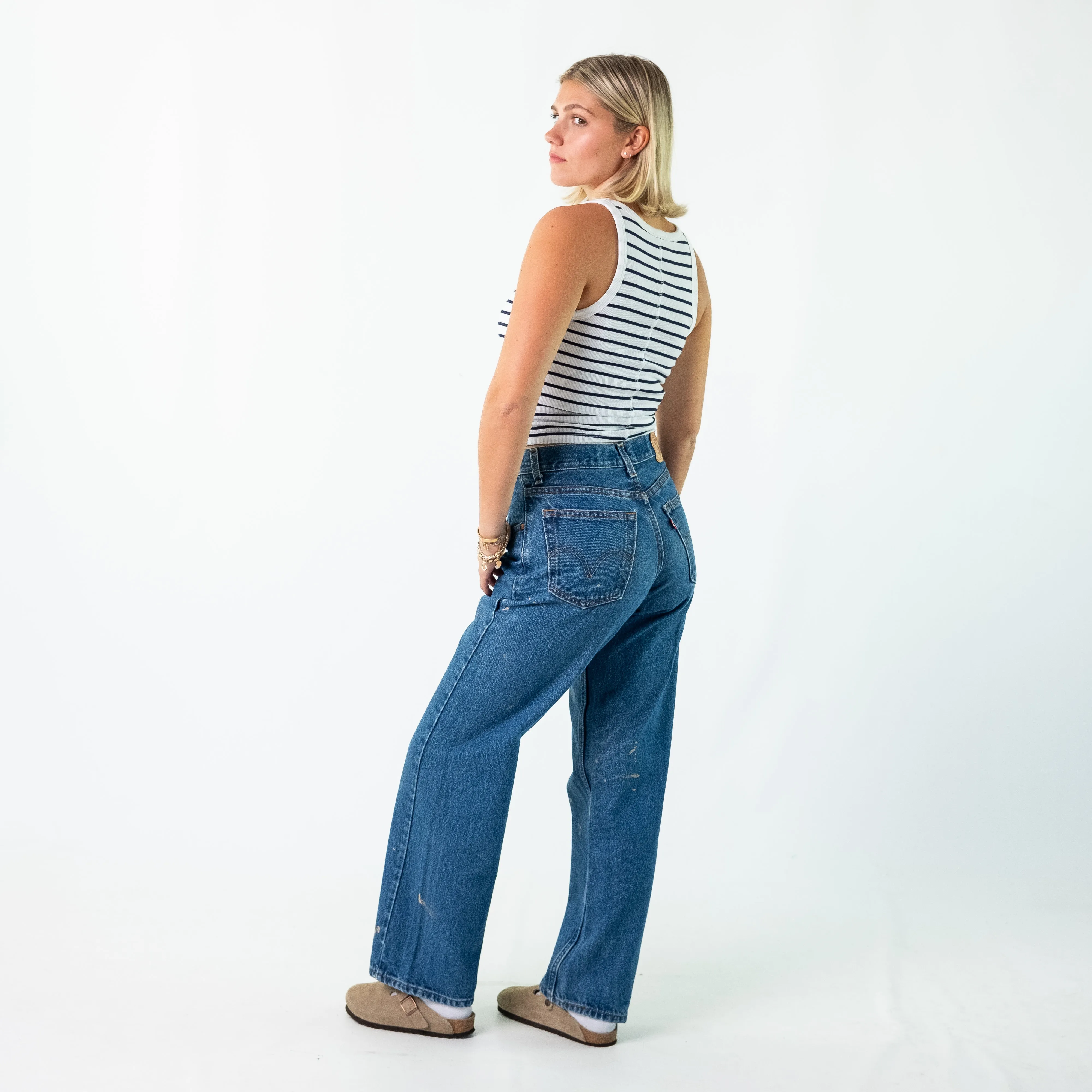 Blue 90s Levi's Denim Jeans Baggy Pants (28x30)