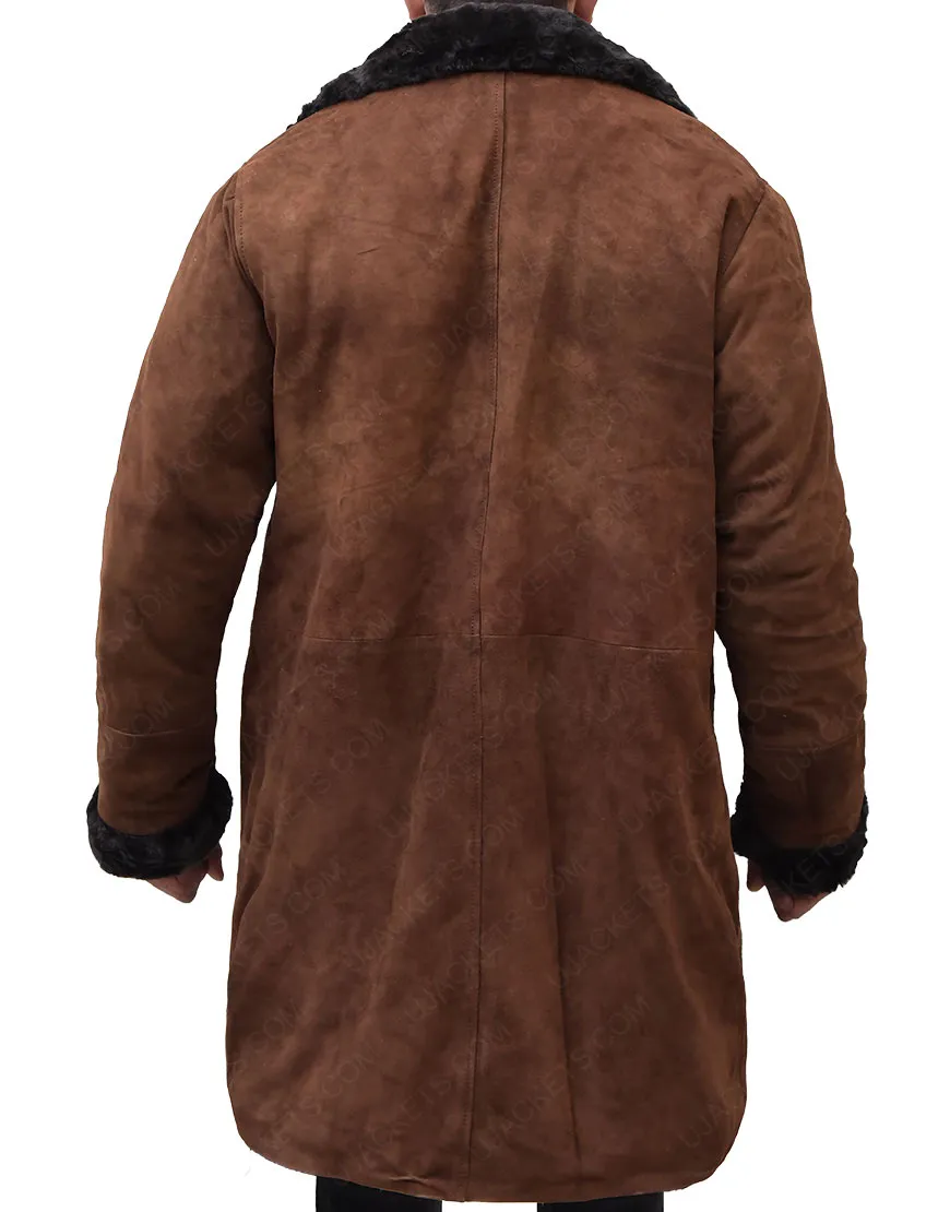 Brad Pitt Mickey Snatch Suede Leather Fur Coat - Brad Pitt Fur Coat