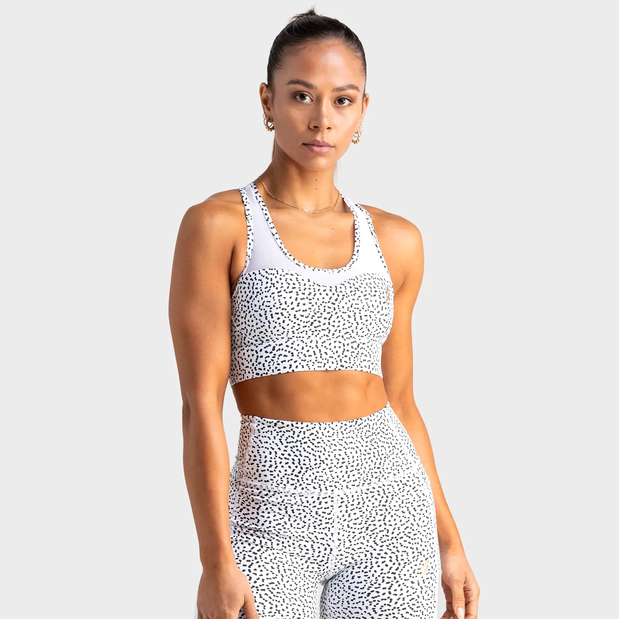 Breeze Mesh Crop - White Speckle