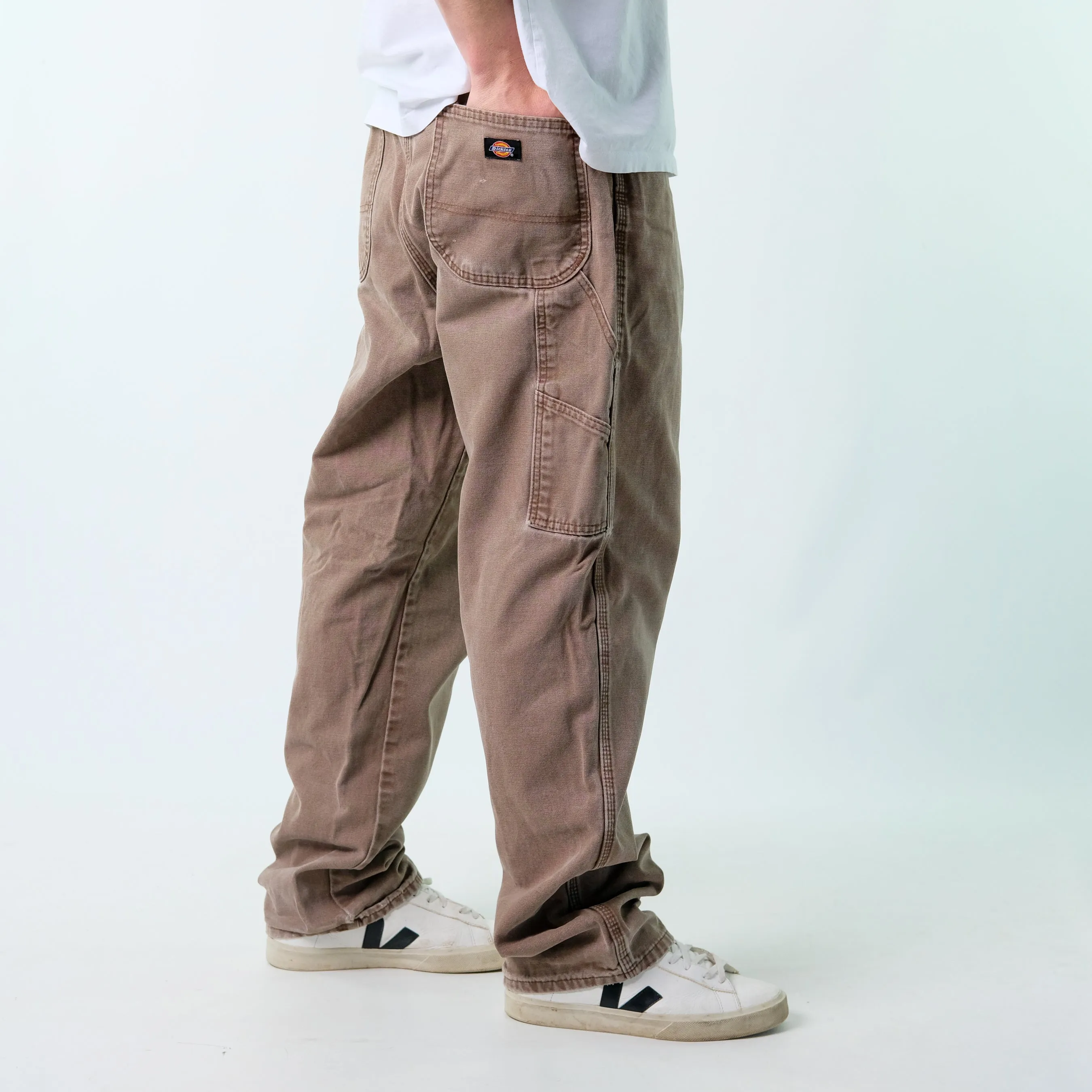 Brown y2ks Dickies Canvas Carpenter Jeans Baggy Pants (36x34)