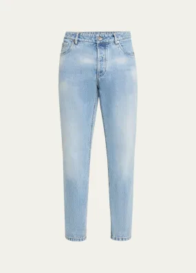 Brunello Cucinelli Men's Slim Light-Wash Denim Jeans