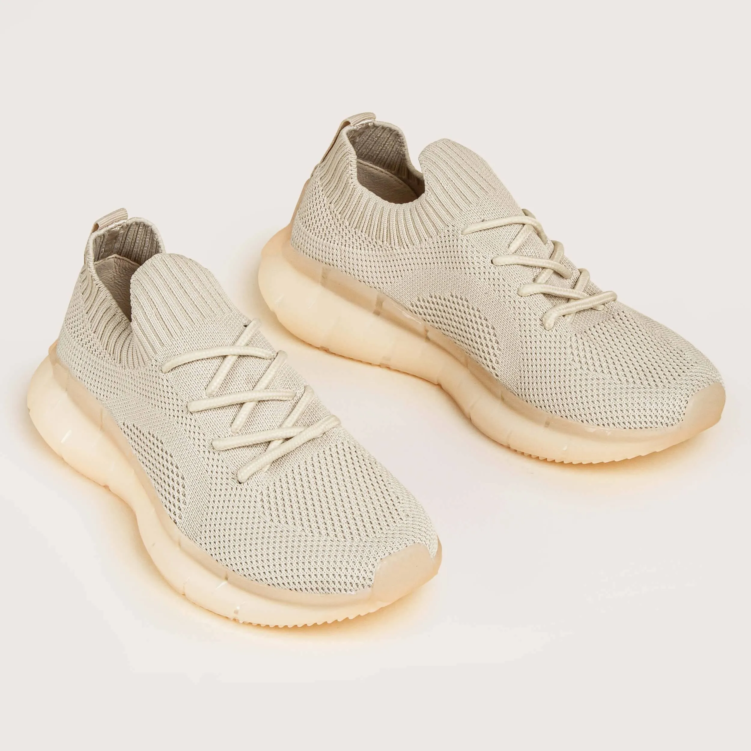 Burst Flyknit Sneaker - Beige