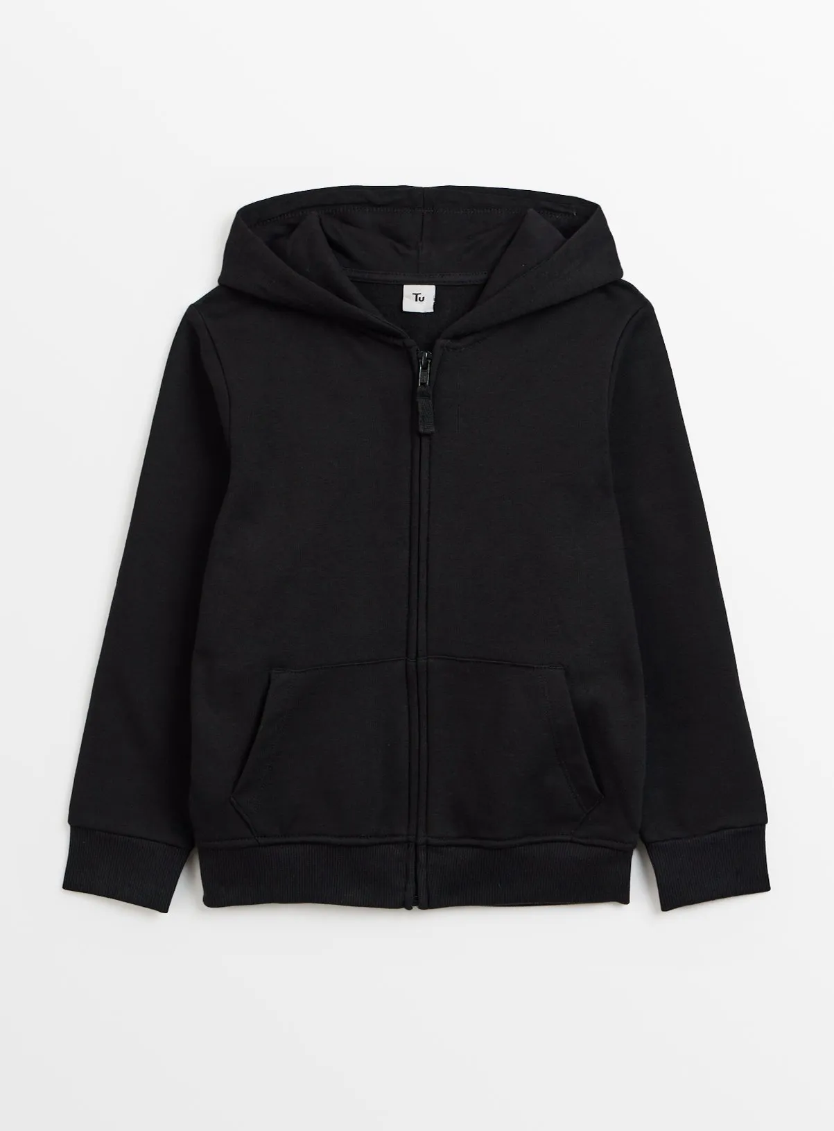 Buy Black Zip-Through Hoodie 8 years | Jumpers and hoodies | Tu