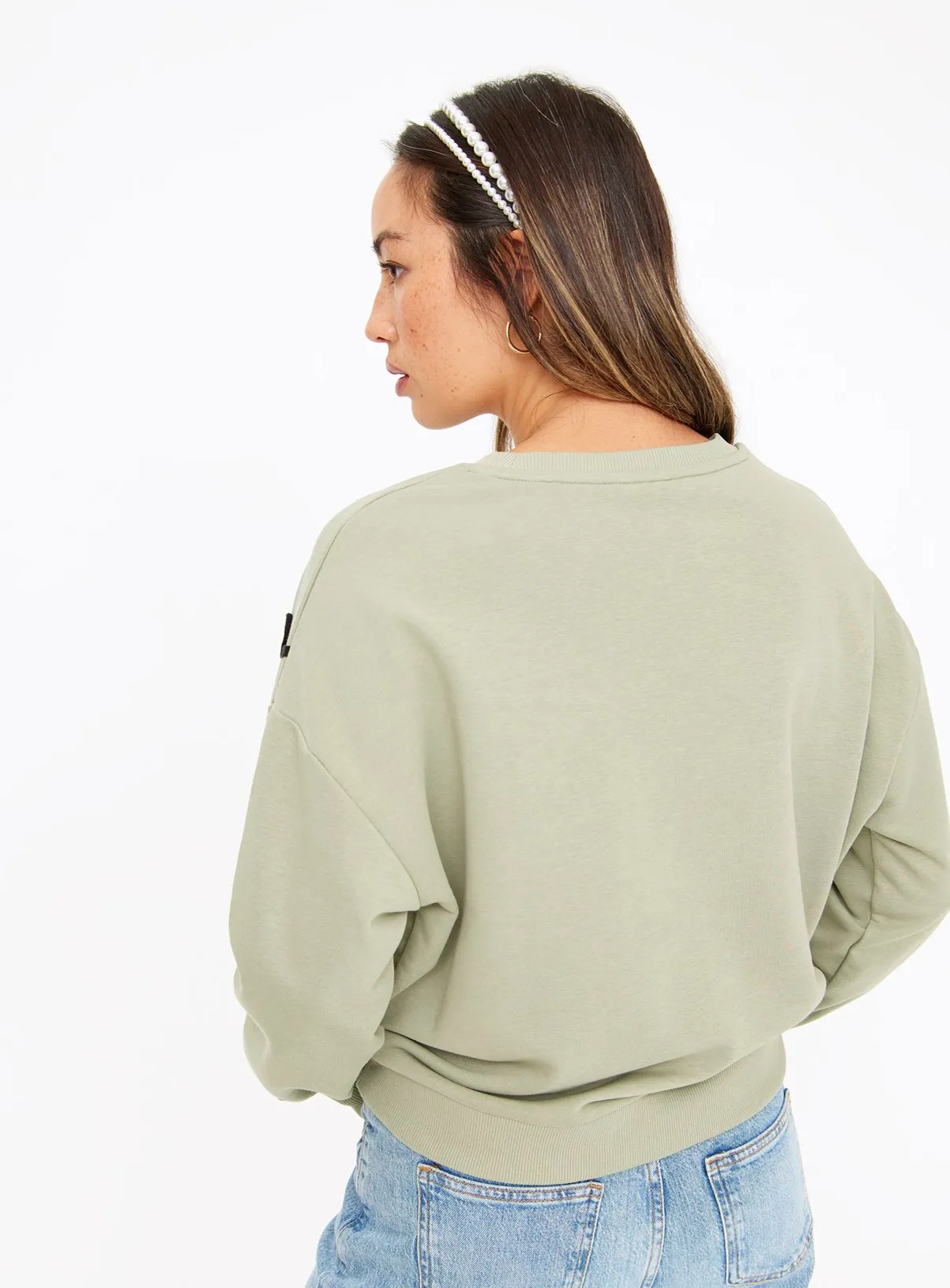 Buy Green Cornelli Flower Relaxed Sweatshirt XL | Hoodies and sweatshirts | Tu