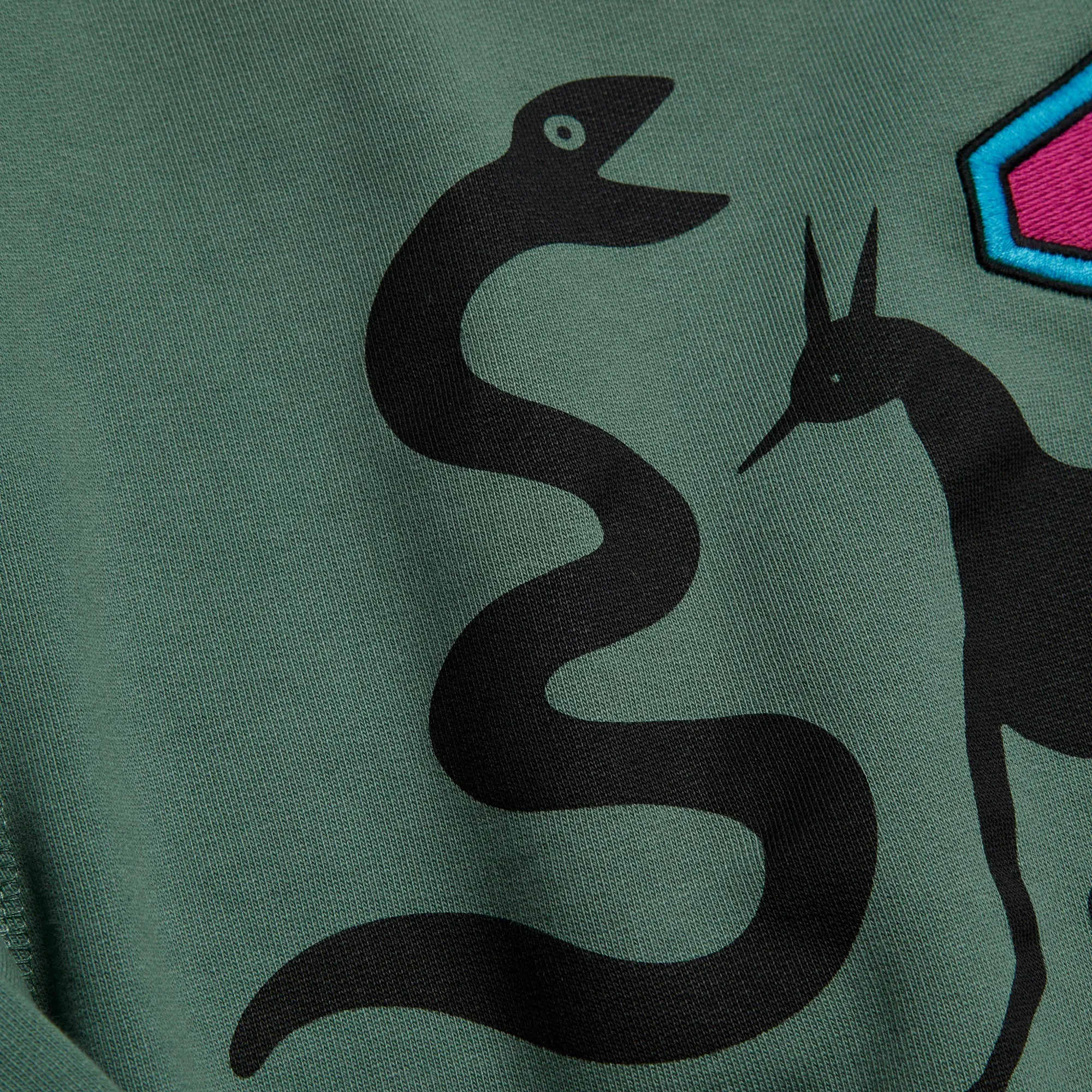 By Parra Snaked By A Horse Crewneck Sweatshirt Pine Green 50216