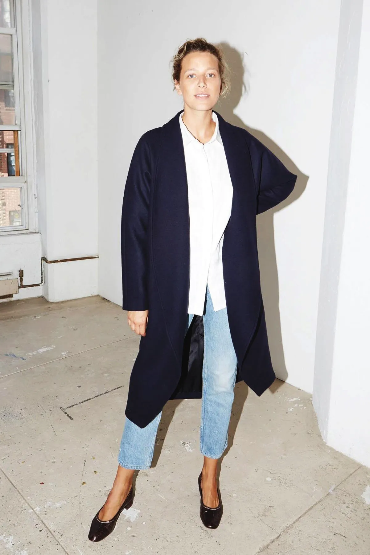 Cashmere Wool Escape Coat - Night Blue