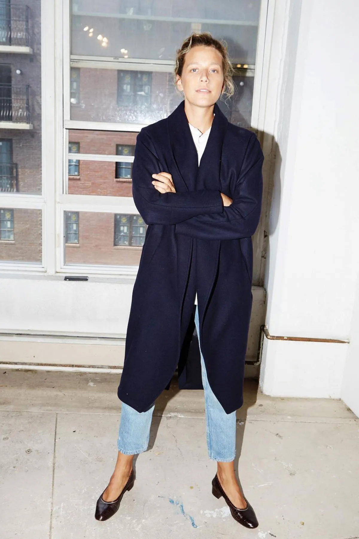 Cashmere Wool Escape Coat - Night Blue