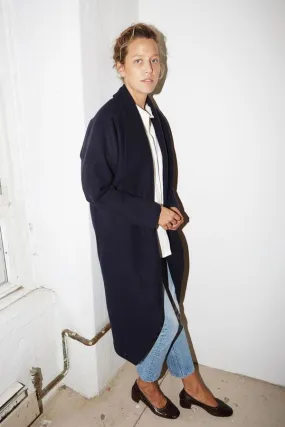 Cashmere Wool Escape Coat - Night Blue