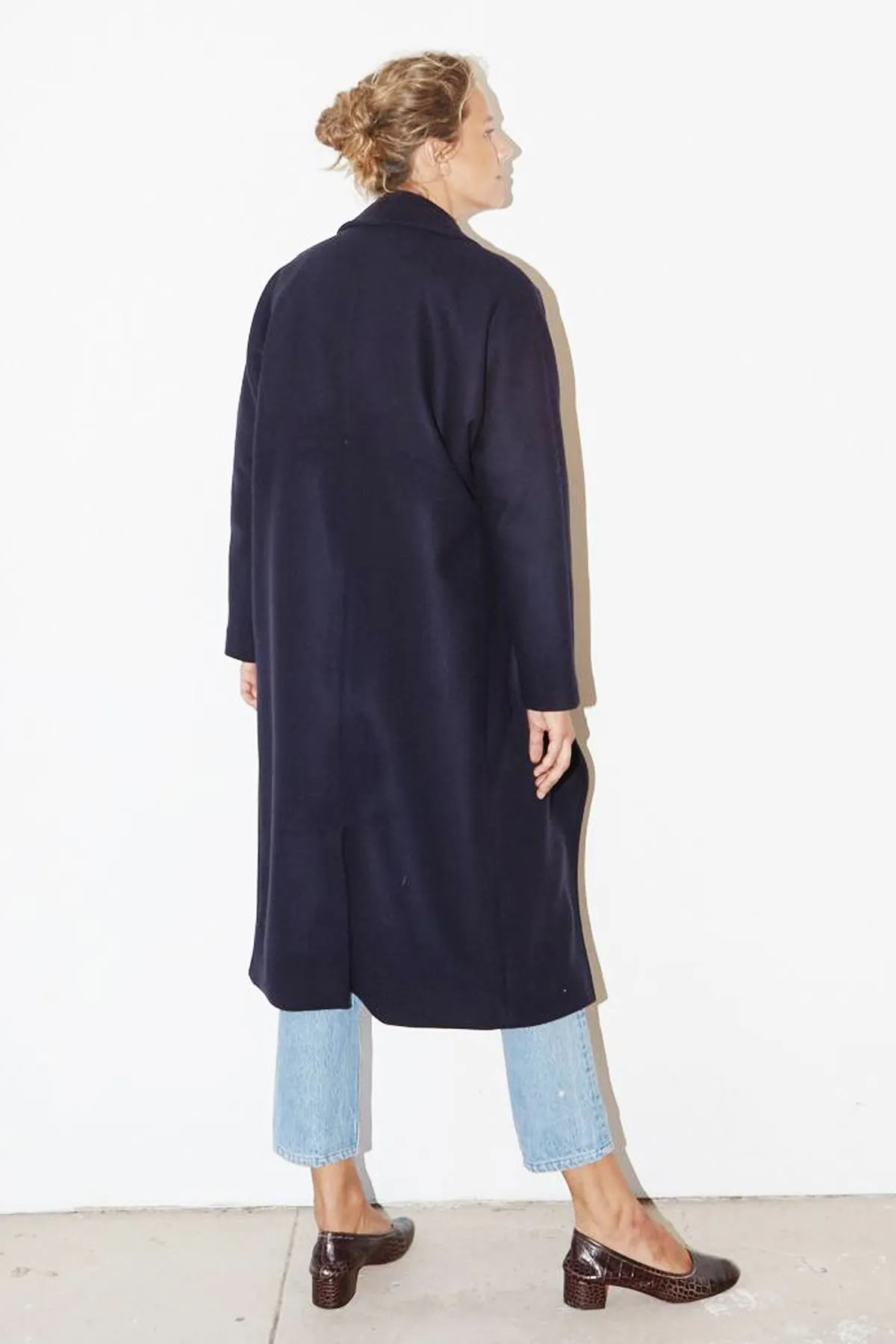 Cashmere Wool Escape Coat - Night Blue