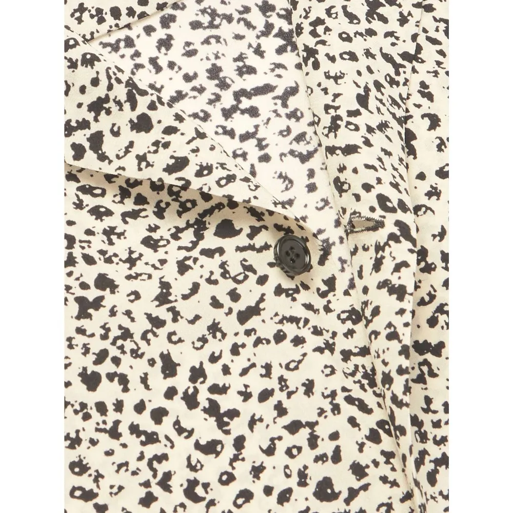 CELINE  |Leopard Patterns Silk Short Sleeves Luxury Shirts