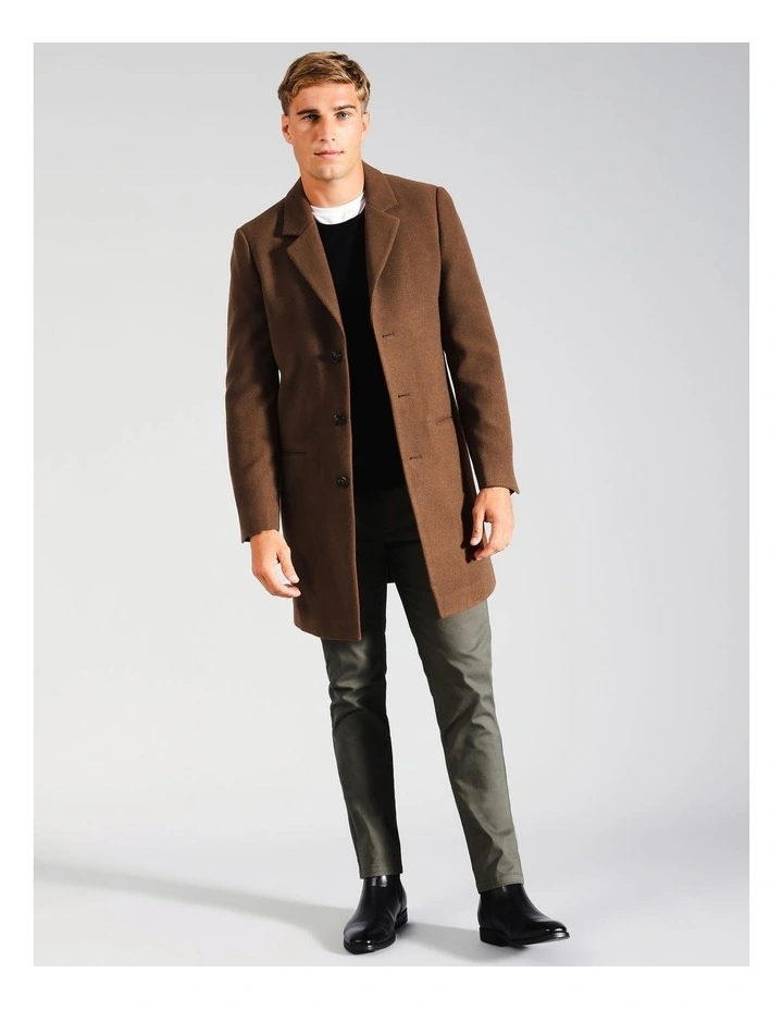 Charlie Car Coat in Brown