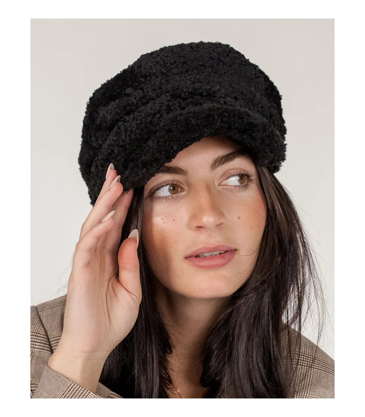 Charlotte Lamb Driving Hat at FurHatWorld.com