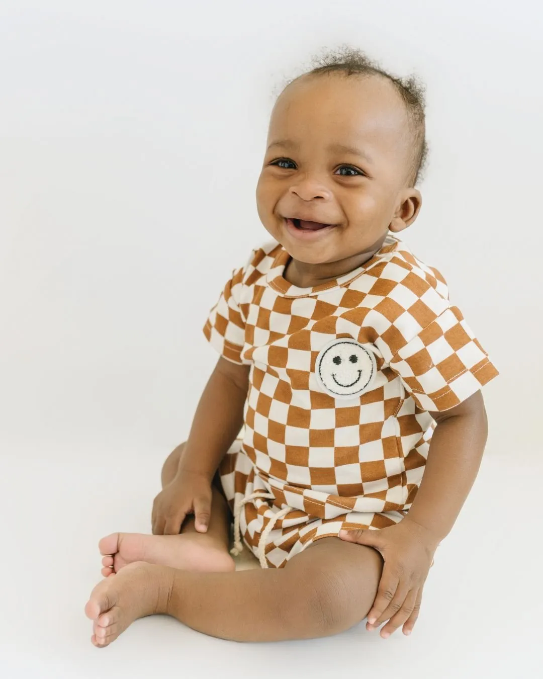 Checkered Smiley Set | Copper