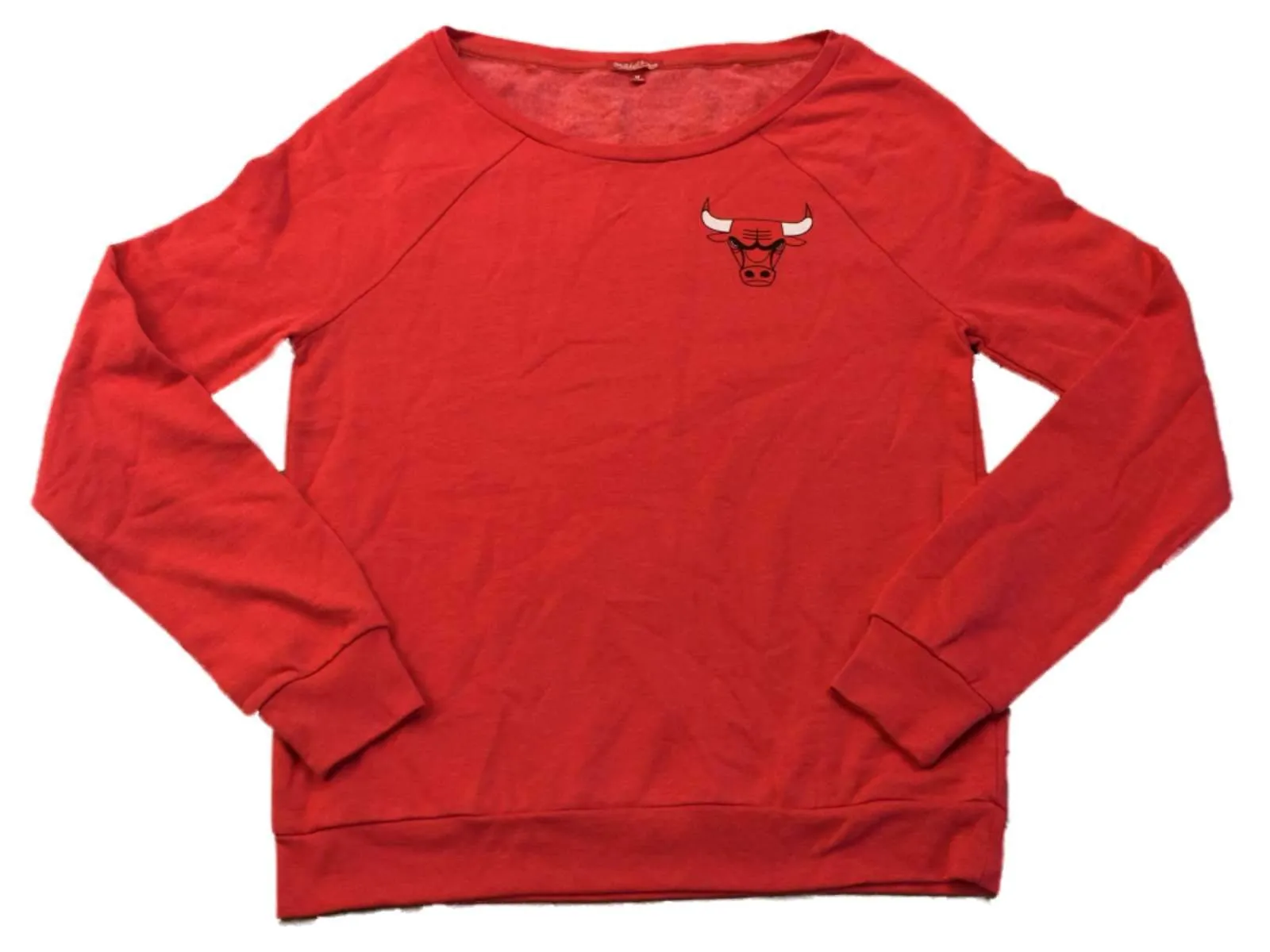 Chicago Bulls  Mitchell & Ness WOMEN Red Lightweight LS Sweatshirt (M)