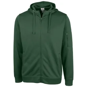 Clique Men's Bottle Green Lift Performance Full Zip Hoodie