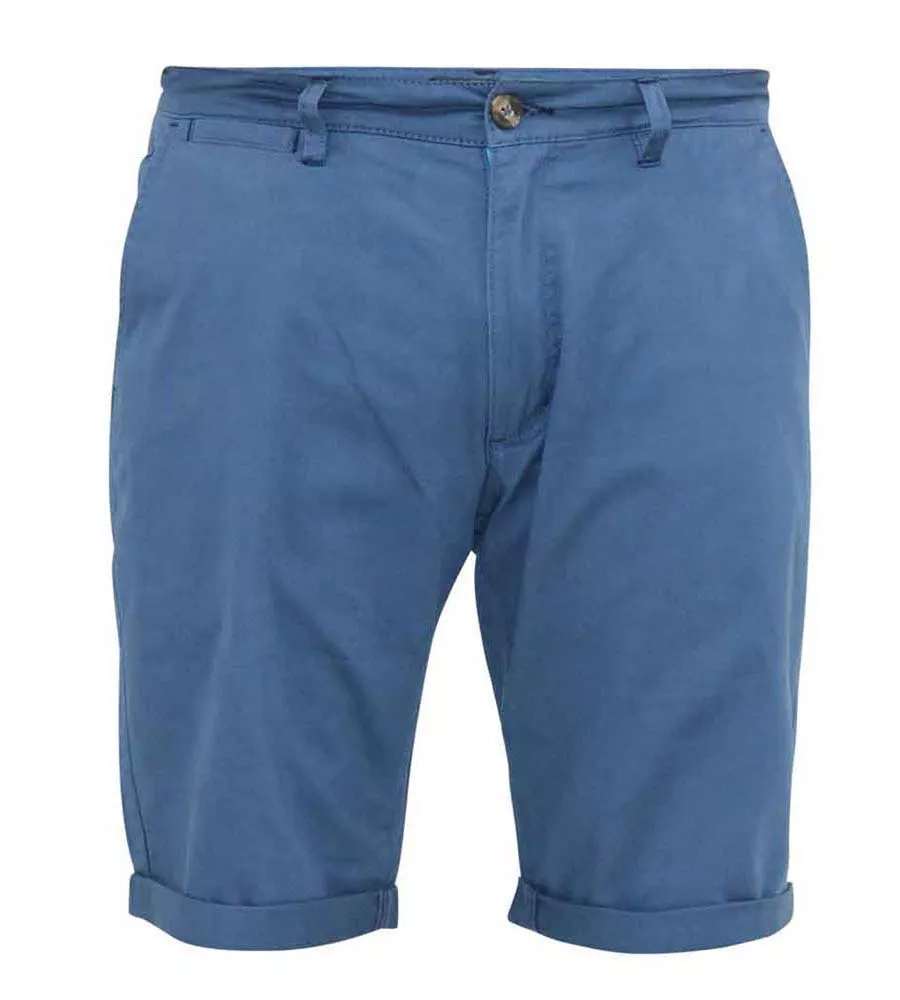 D555 Mens Blue Stretch Chino Shorts (NELSON 1)