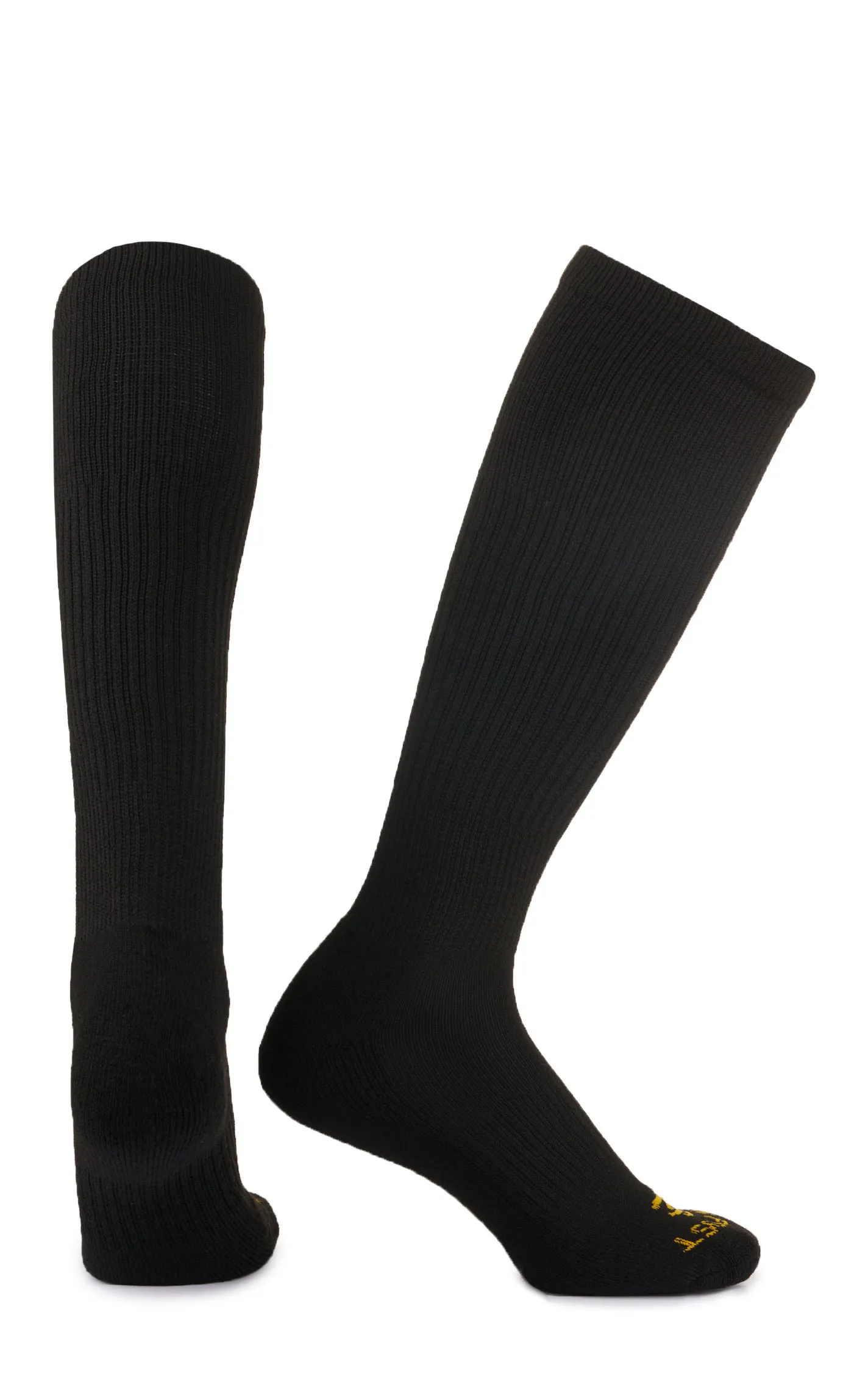 Dan Post Men's Cowboy Certified Black Over the Calf Boot Socks (Fits Sizes 10.5 to 13)