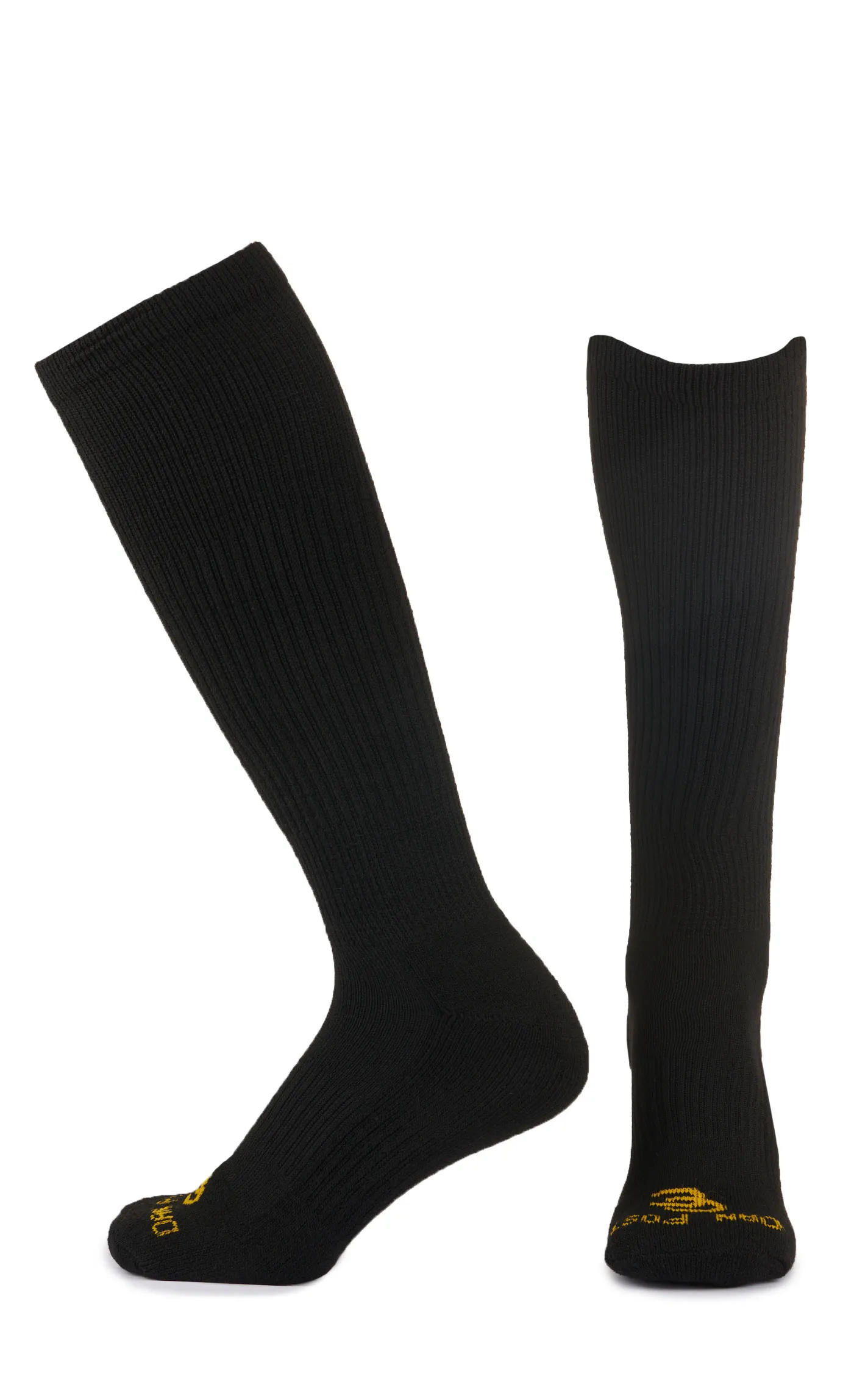 Dan Post Men's Cowboy Certified Black Over the Calf Boot Socks (Fits Sizes 10.5 to 13)