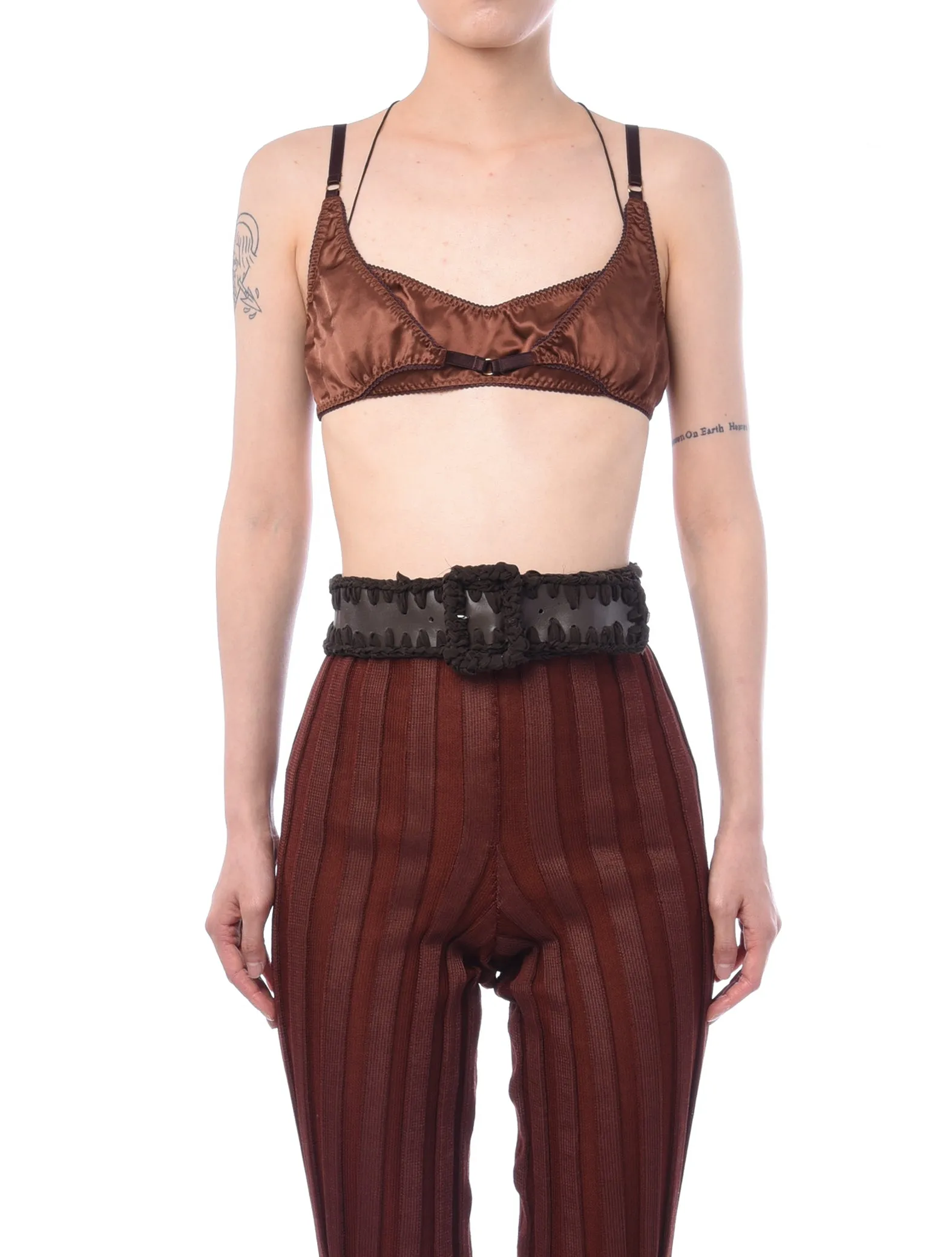 De Pino Crochet Belt Brown