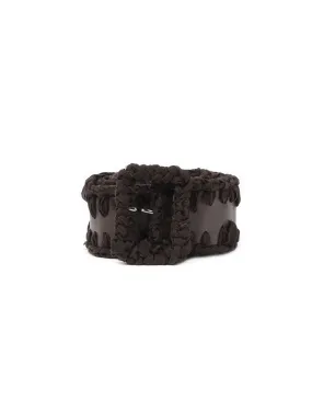 De Pino Crochet Belt Brown