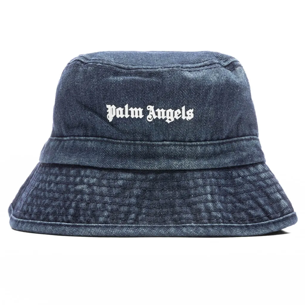 Denim Bucket Hat - Blue/White