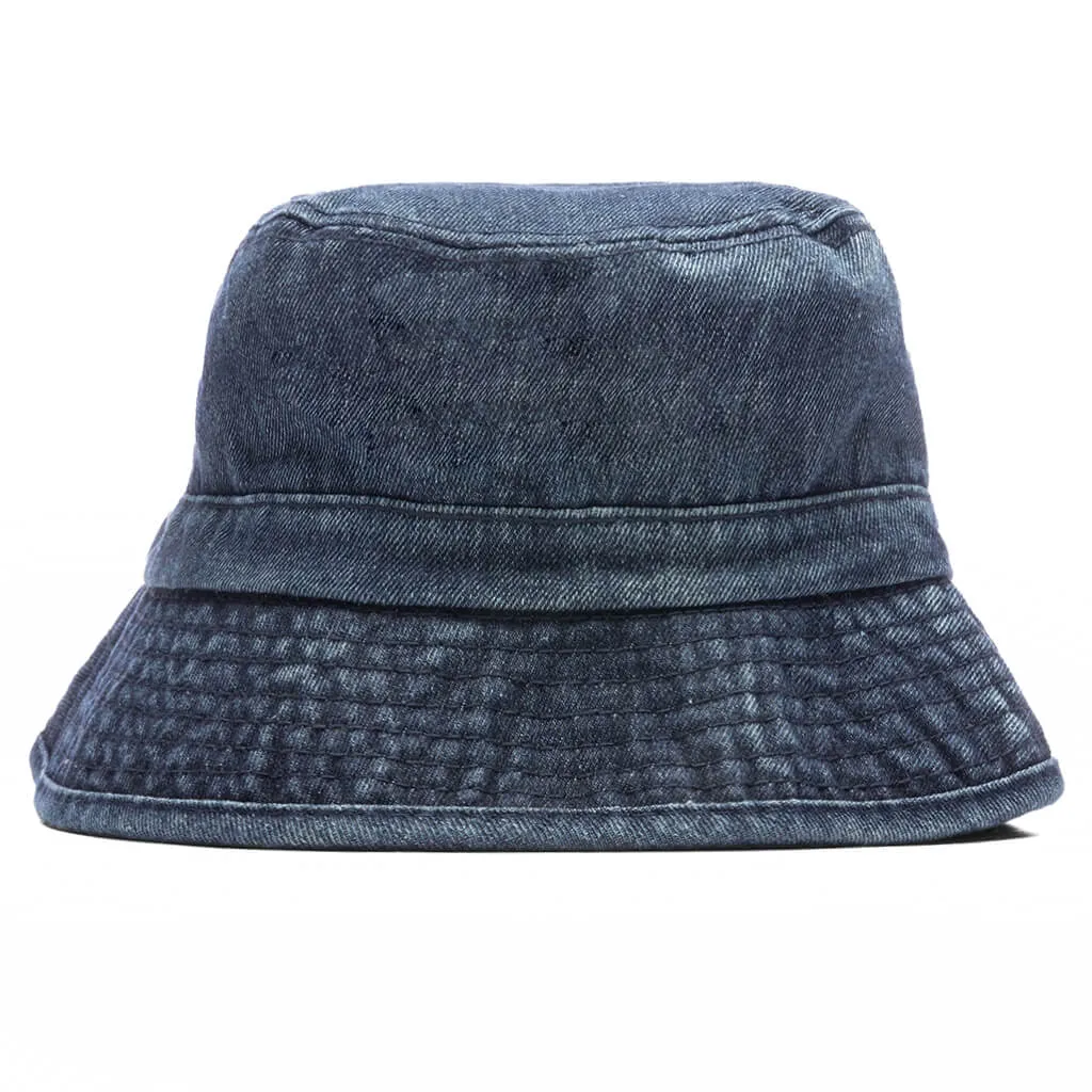 Denim Bucket Hat - Blue/White