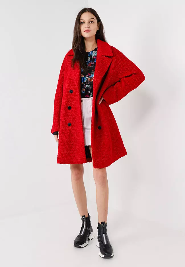 Desigual London Straight Message Coat