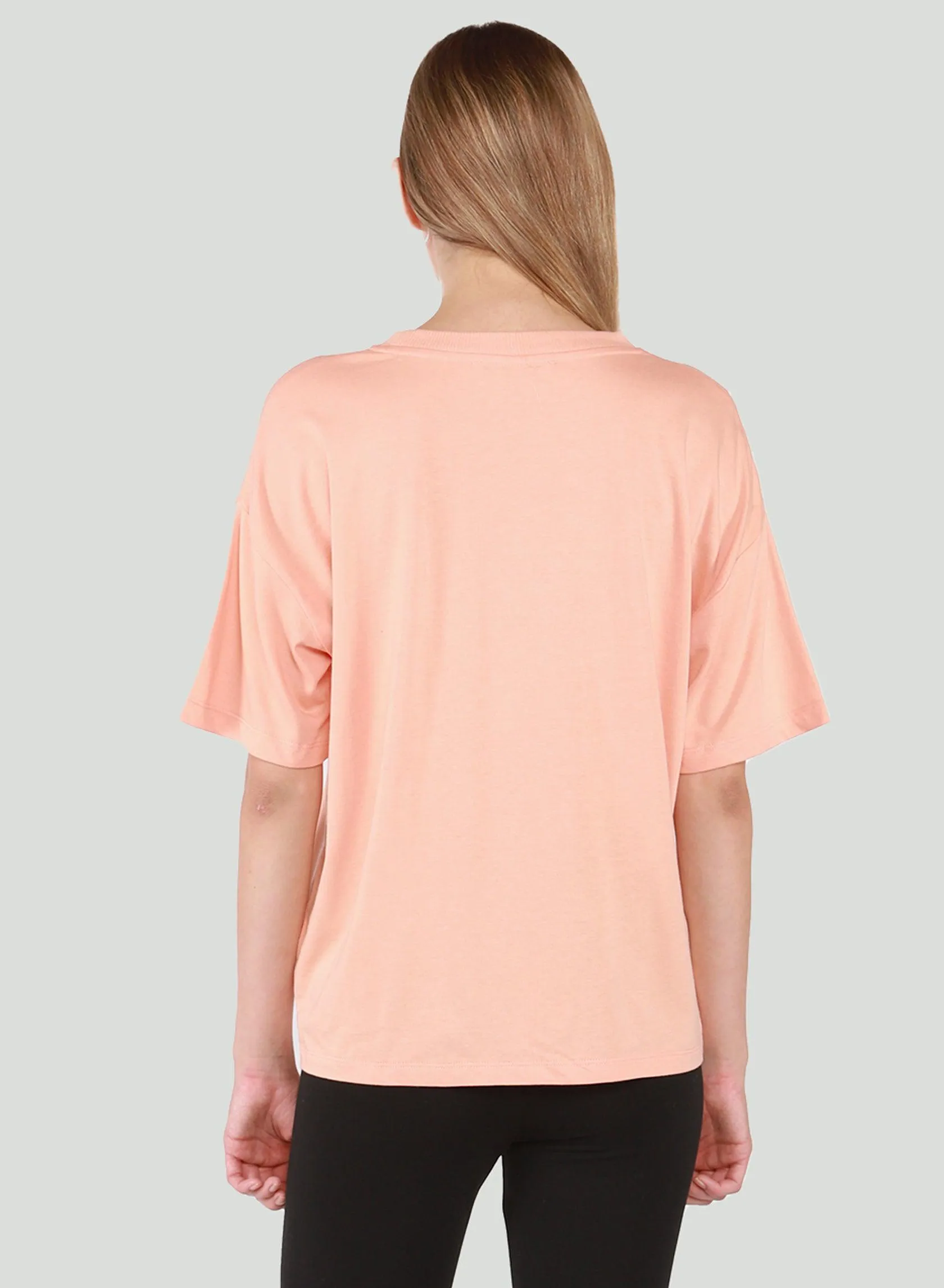 Dex Roll Sleeve Graphic Tee In Peach Paradise