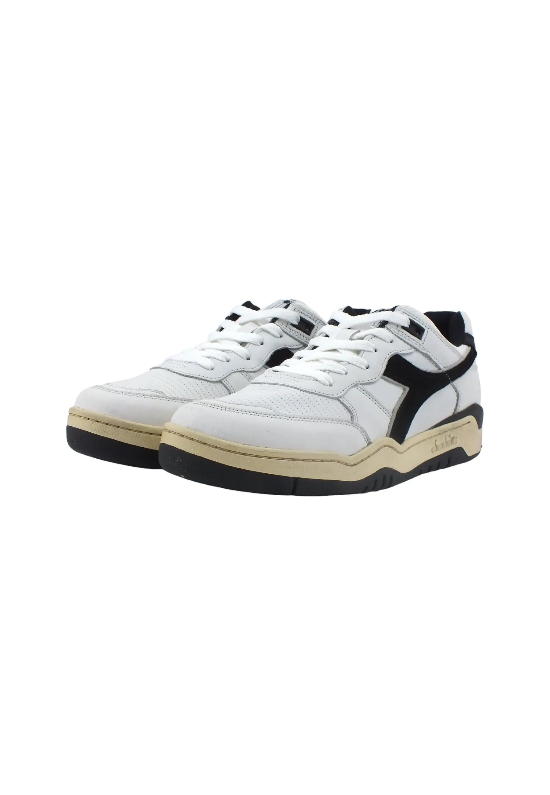 DIADORA B.560 Used Sneaker Uomo White Black 201.18011701C0351