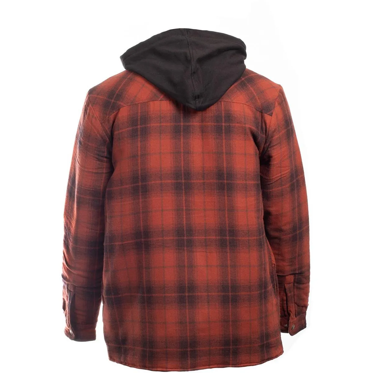 Dickies Fleece Hood Flannel Shirt Jacket Brick