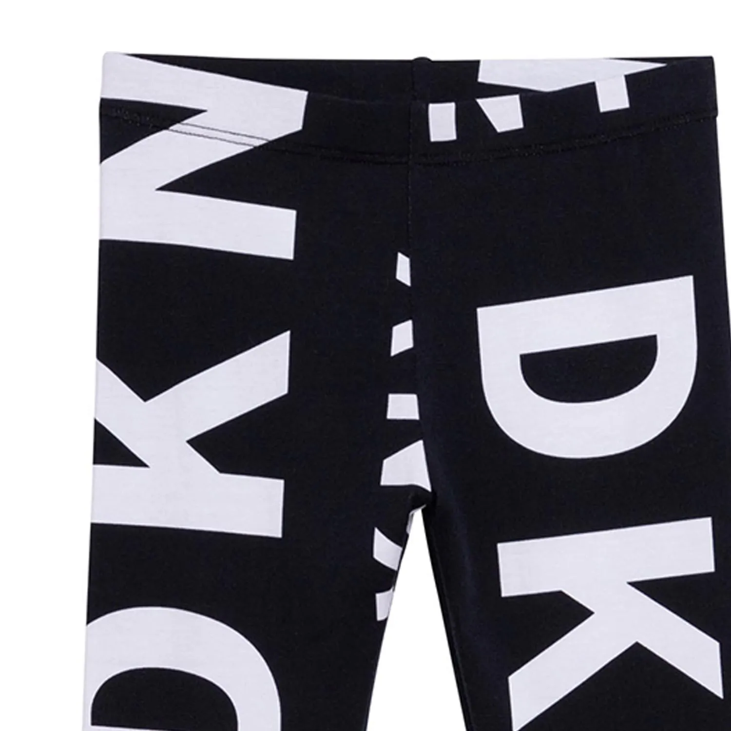 Dkny Black Printed Leggings For Girl