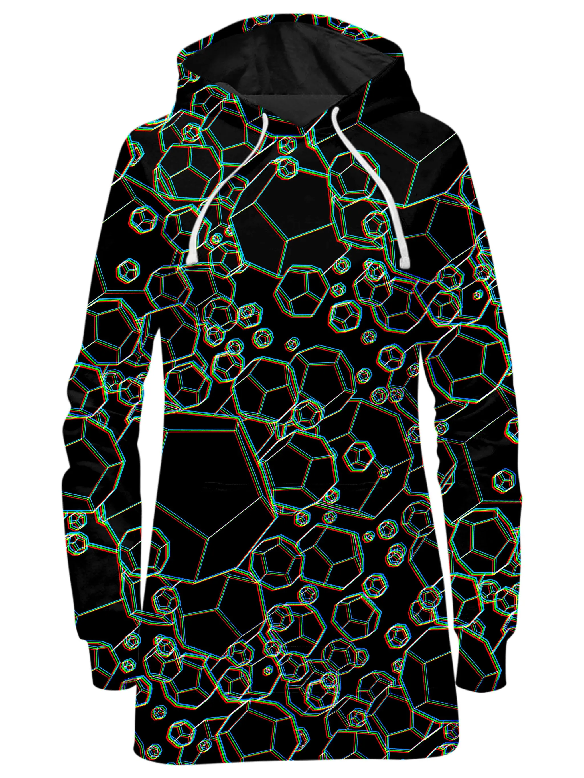 Dodecahedron Madness Glitch Hoodie Dress and Leggings Combo