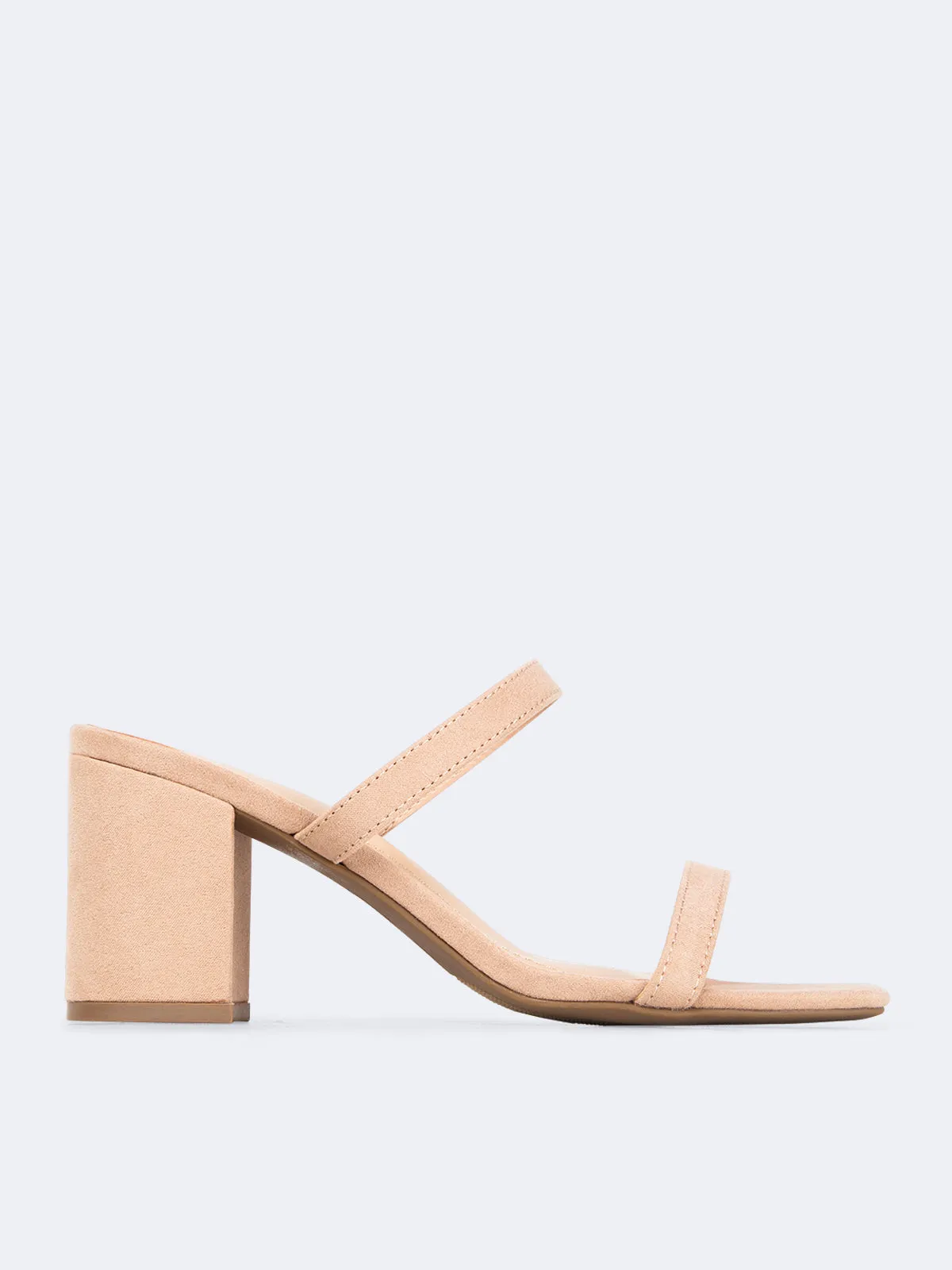 Double Strap Heeled Mules