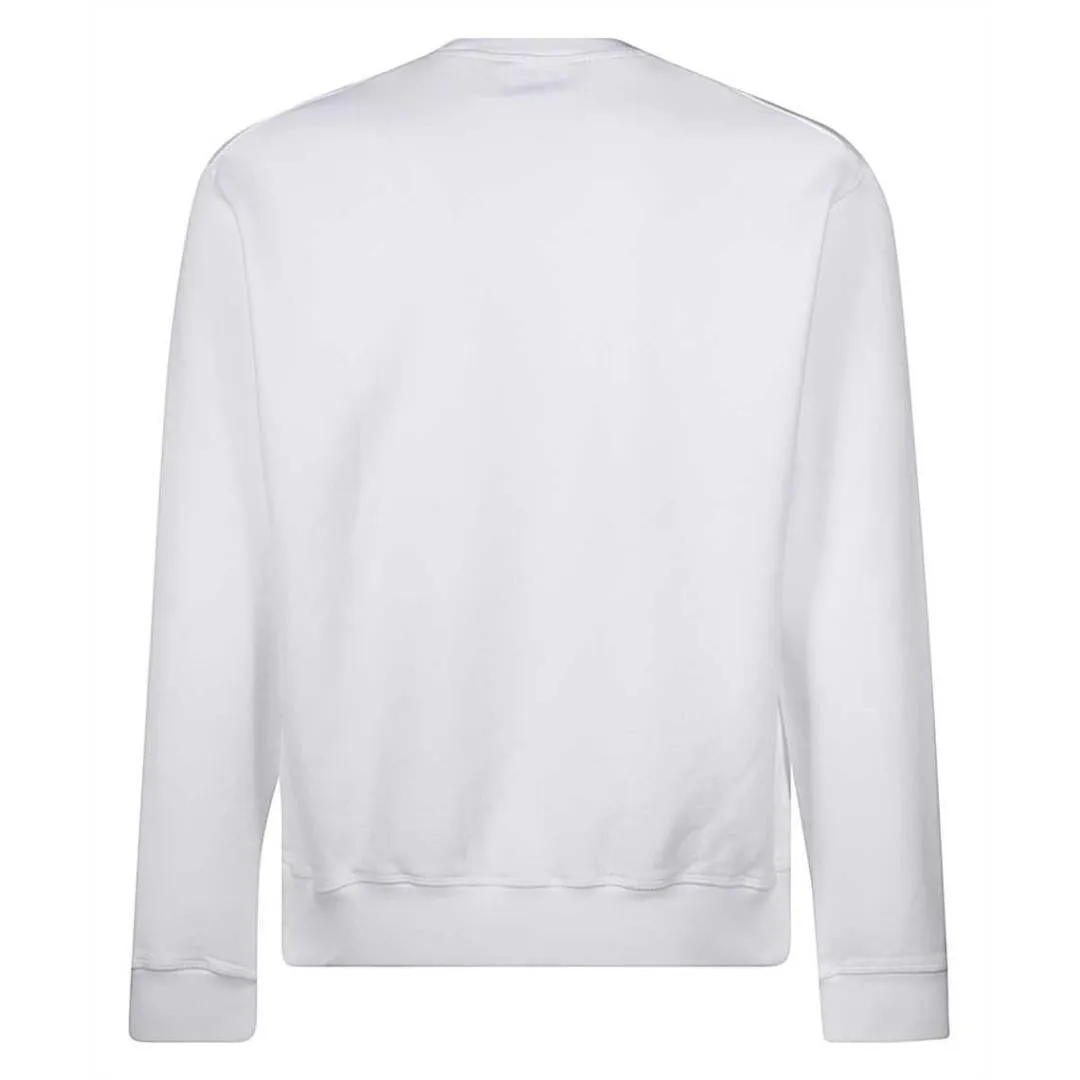 Dsquared2 Multi Logo Maple Leaf White Sweater