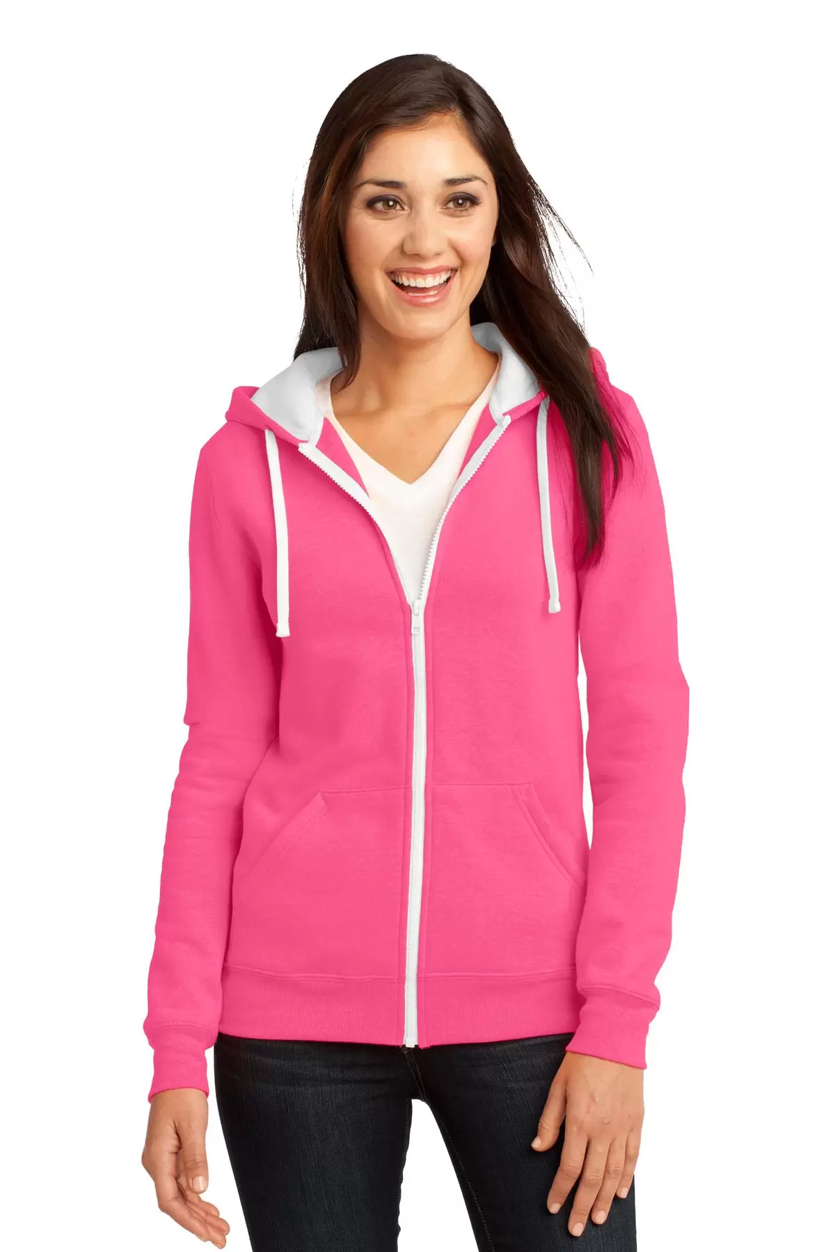 DT801 District® - Juniors The Concert Fleece™ Full-Zip Hoodie SKU: DT801