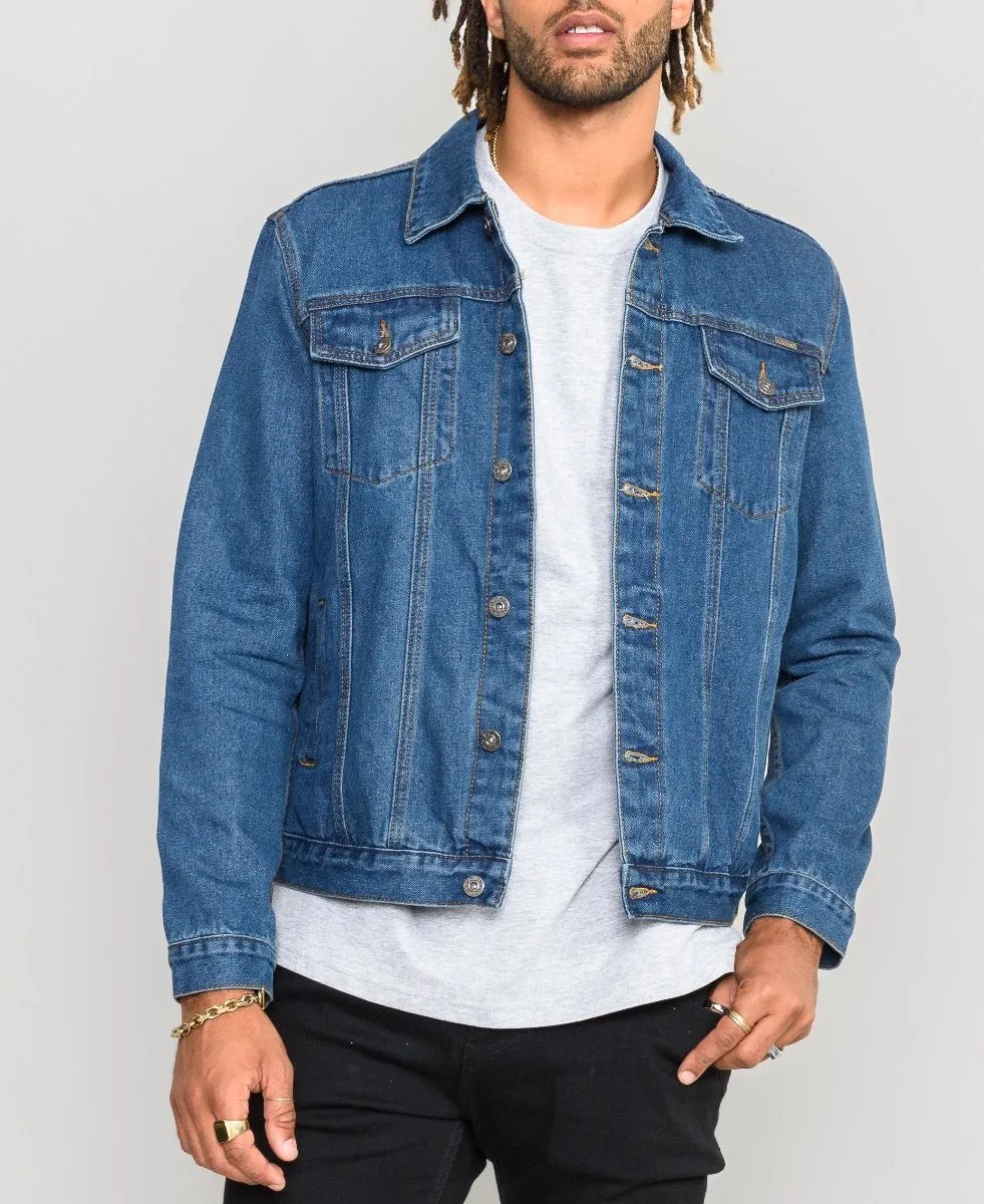 Duke Western Denim Trucker Jacket Stonewash Blue