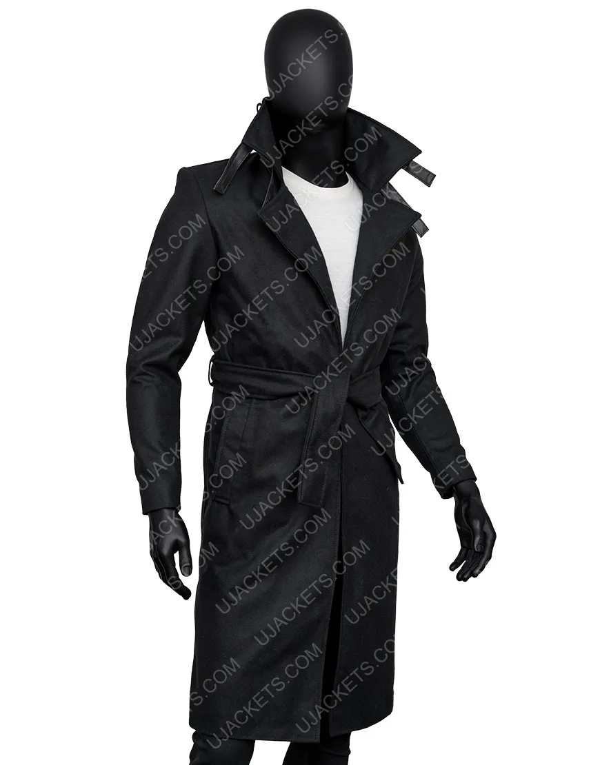 Dune Paul Atreides Black Coat | Men's Wool Blend Trench Coat | 45% OFF