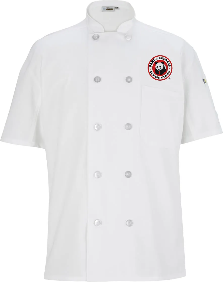 Edwards 10 Button Short Sleeve Chef Coat with Mesh