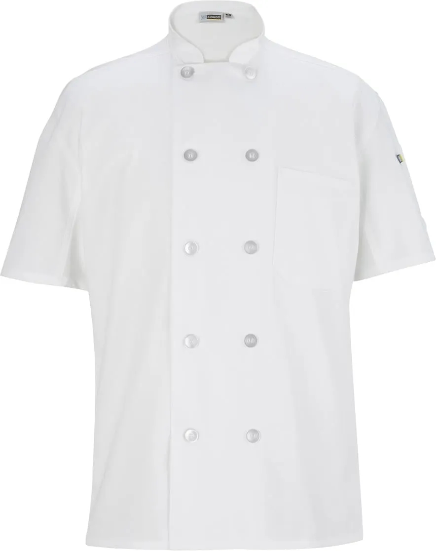 Edwards 10 Button Short Sleeve Chef Coat with Mesh