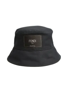 Fendi Roma Logo Patch Bucket Hat