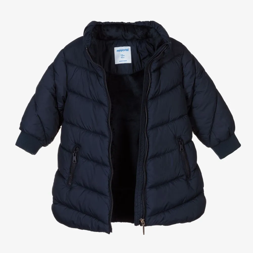 Girls Blue Puffer Coat