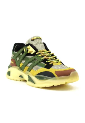 GUESS Sneaker Uomo Yellow Green Brown FMPBELFAP12