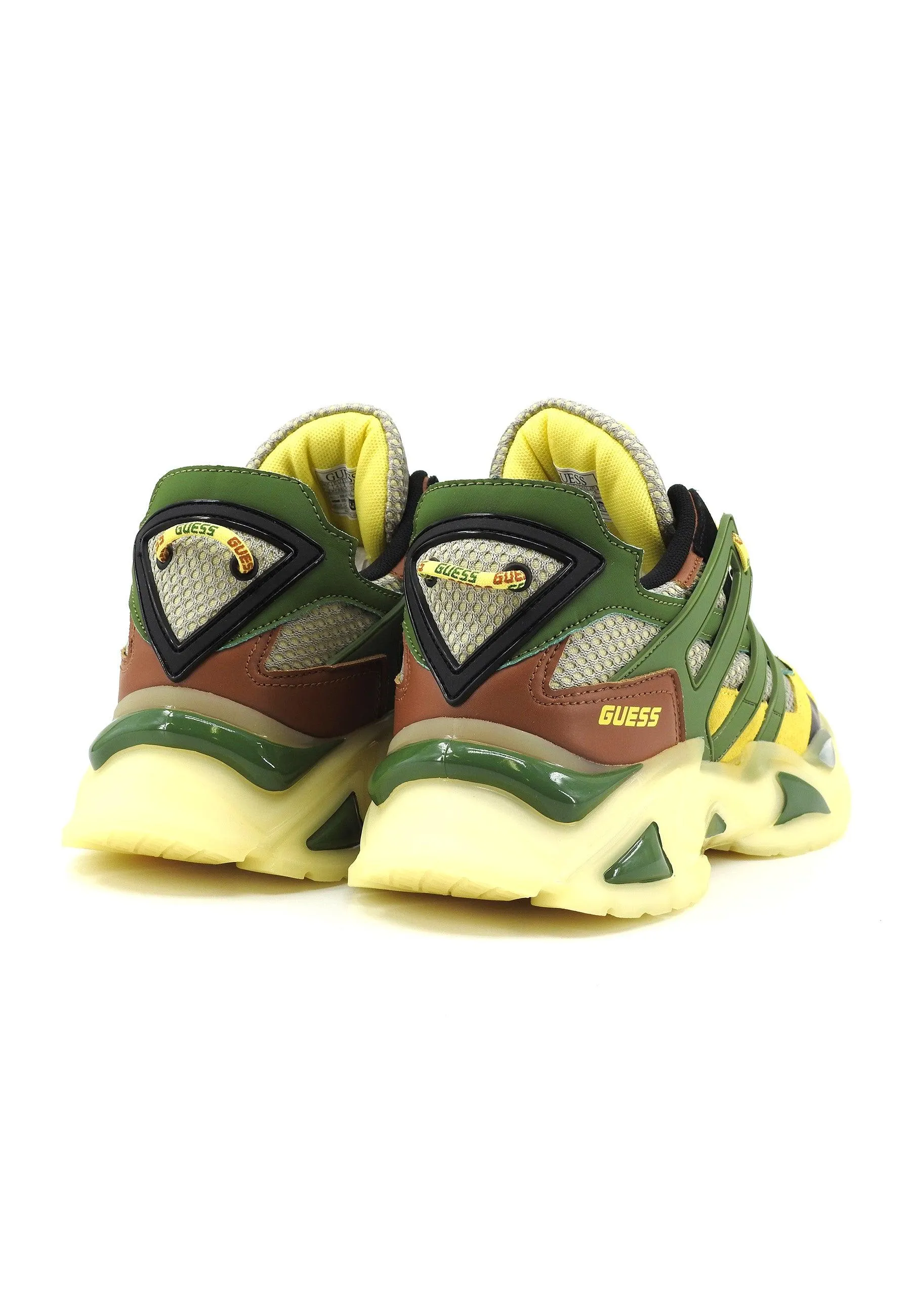 GUESS Sneaker Uomo Yellow Green Brown FMPBELFAP12